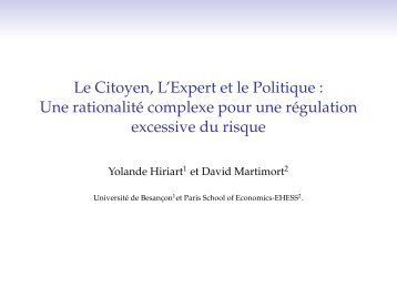 Présentation de David Martimort - Paris School of Economics
