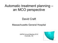 Automatic treatment planning – an MCO perspective