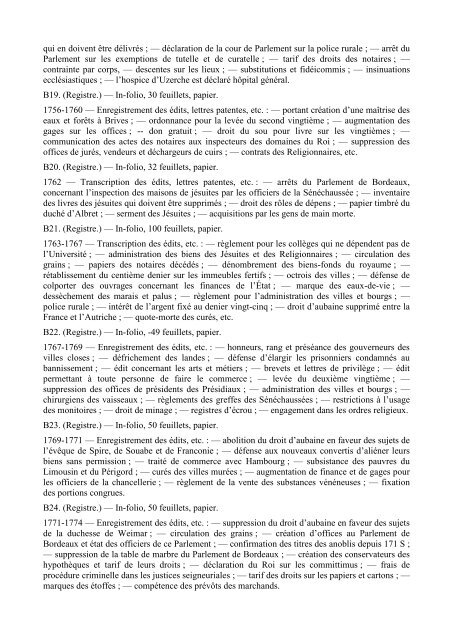 Inventaire sommaire des archives antérieures à 1790