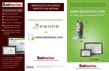Batitextes - Batiprix