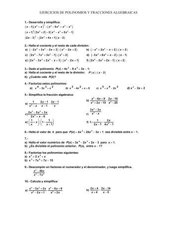 Polinomios II - Amolasmates