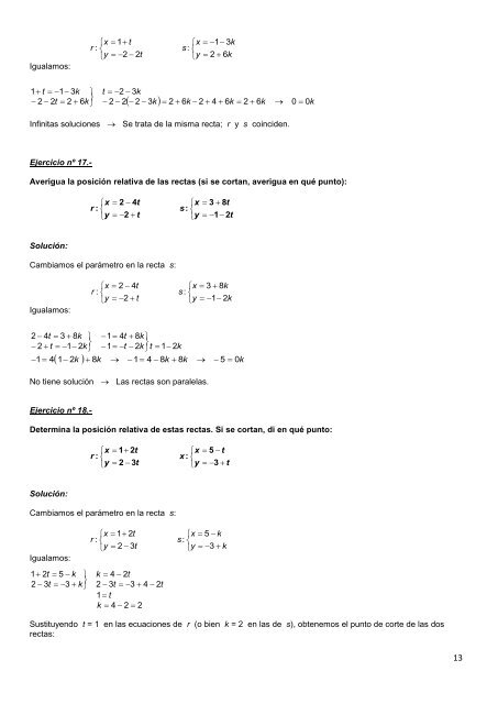 Geometría analítica - Amolasmates