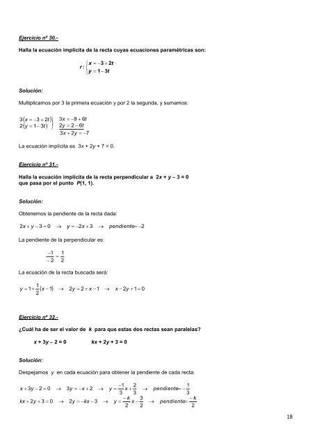 Geometría analítica - Amolasmates