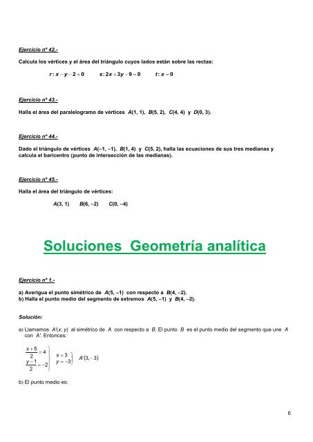 Geometría analítica - Amolasmates