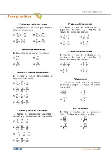 Fracciones - Amolasmates