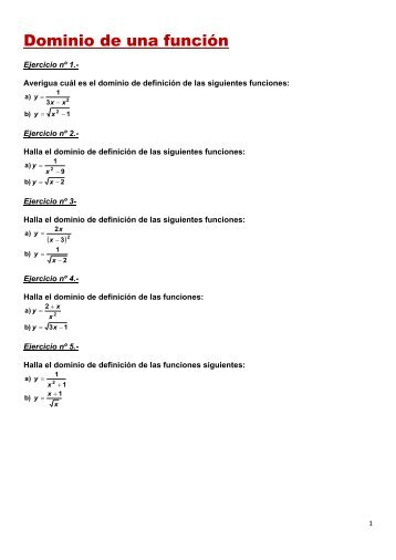 Ejercicios de funciones elementales.pdf - Amolasmates