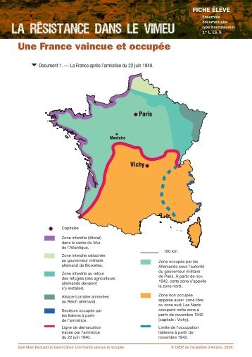 Une France vaincue et occupée - CRDP-Académie d'Amiens