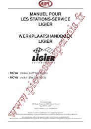 MANUEL POUR LES STATIONS-SERVICE LIGIER WERKPLAATSHANDBOEK LIGIER ...