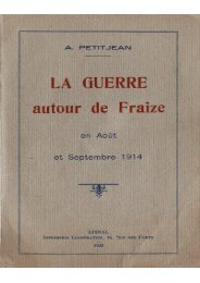 Curé Léon Petitjean - La guerre autour de Fraize (.pdf) - La Costelle