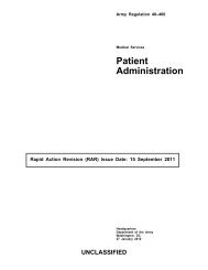 Patient Administration - Army Publishing Directorate - U.S. Army