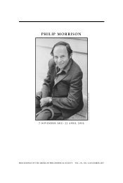 PHILIP MORRISON - American Philosophical Society
