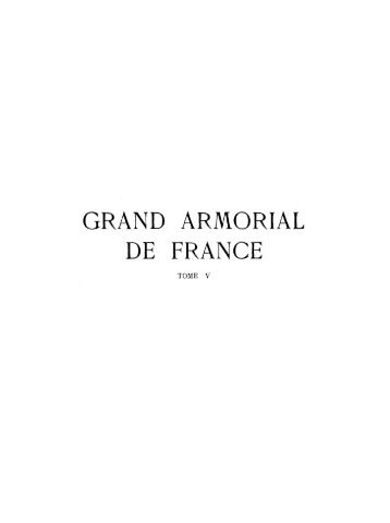 Grand Armorial de France - Tome 5 - Palisep
