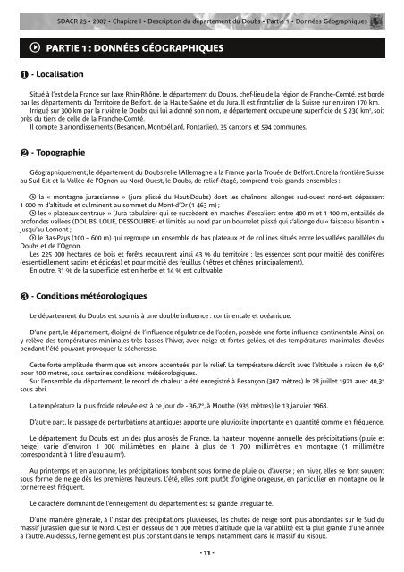 Vous pouvez consulter ou télécharger le SDACR - SDIS 25