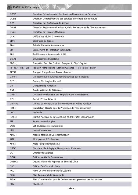 Vous pouvez consulter ou télécharger le SDACR - SDIS 25