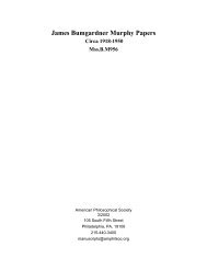 James Bumgardner Murphy Papers - American Philosophical Society