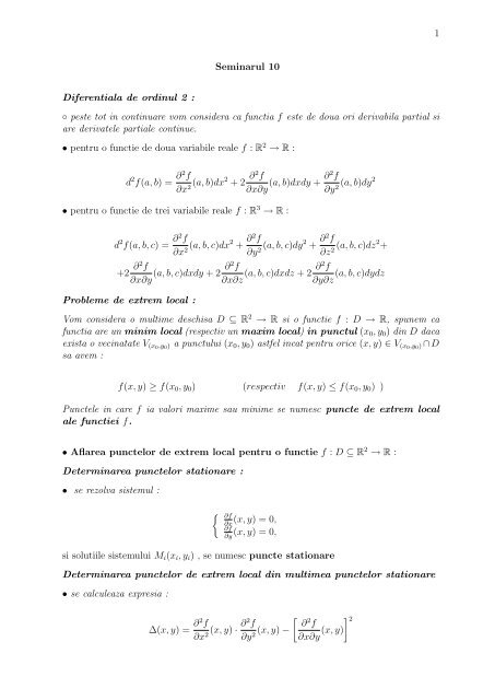 Fisa De Seminar Analiza Matematica Mpt
