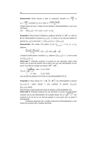 Probleme de extrem local - Analiza matematica. MPT