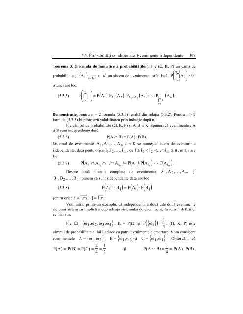 Probabilitati - Analiza matematica. MPT