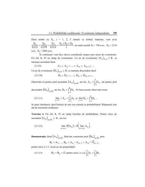 Probabilitati - Analiza matematica. MPT