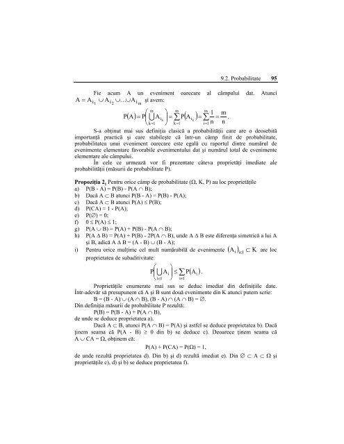 Probabilitati - Analiza matematica. MPT