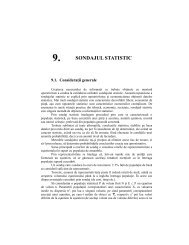 9. SONDAJUL STATISTIC - Analiza matematica. MPT