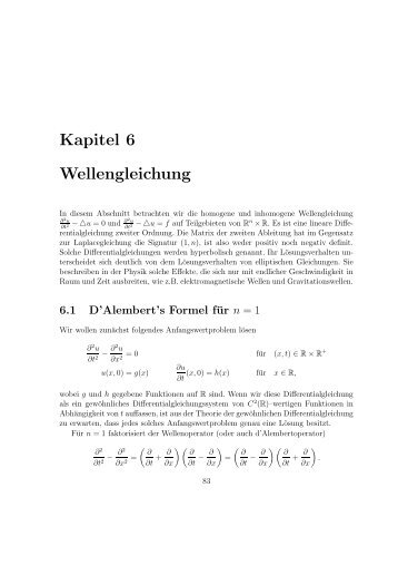 Kapitel 6 Wellengleichung