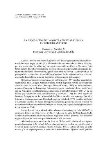 La asimilación de la novela policial cubana en Roberto Ampuero