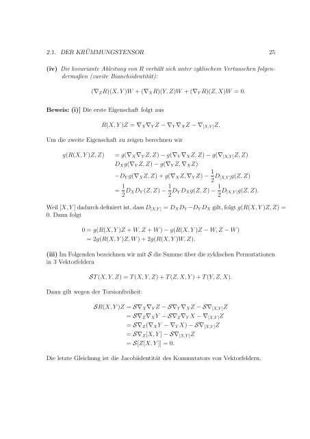 Riemannsche Geometrie FS 07 - Lehrstuhl für Mathematik III