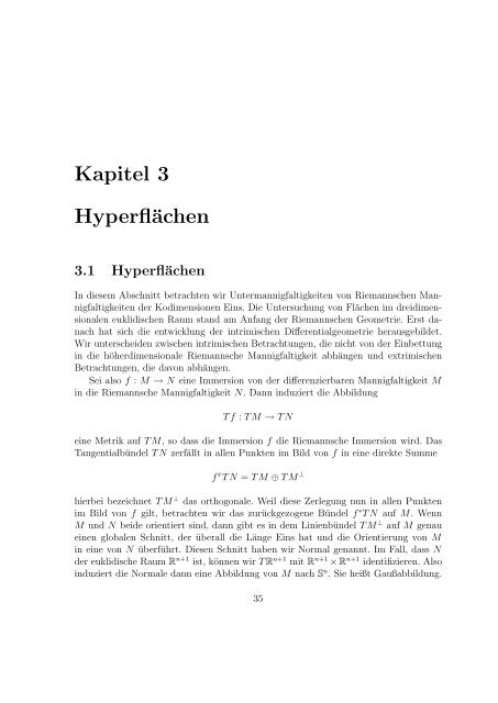 Riemannsche Geometrie FS 07 - Lehrstuhl für Mathematik III