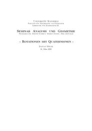 Rotationen mit Quaternionen - Lehrstuhl für Mathematik III ...