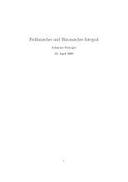 Frullanisches und Binomisches Integral - Lehrstuhl für Mathematik III