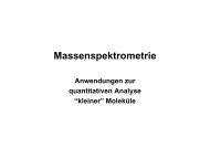Massenspektrometrie - Institut für Analytische Chemie