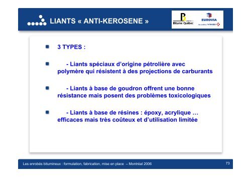 Constituants des enrobés en France