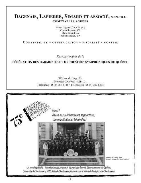 Téléchargez le programme souvenir du 75 e anniversaire de la ...