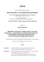 Préservation de l'indice d'octane des essences - Université de Poitiers