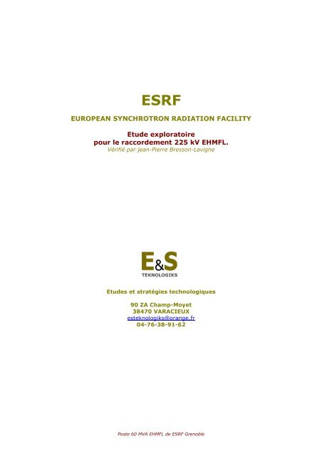 EHMFL raccordement - ESRF