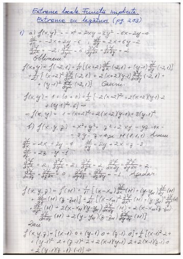 matematica 1 - exercitii extreme locale, functii implicite ... - Andrei