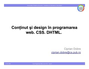 Curs 8 - Conținut și design în programarea web - Andrei