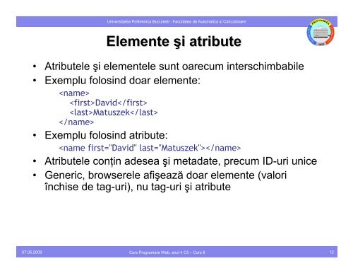 Curs 8 - Conținut și design în programarea web - Andrei