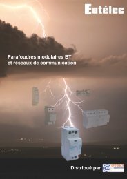 Catalogue parafoudres Eutelec Agesys 112011.indd