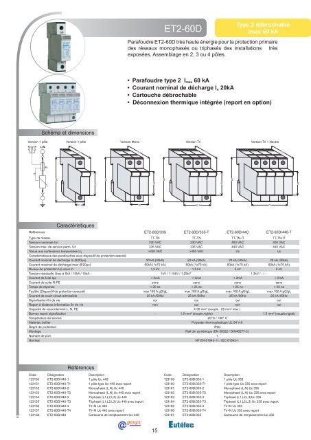 Catalogue parafoudres Eutelec Agesys 112011.indd