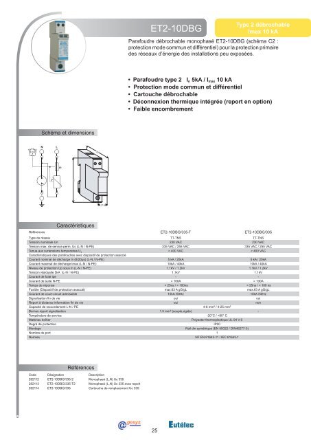 Catalogue parafoudres Eutelec Agesys 112011.indd