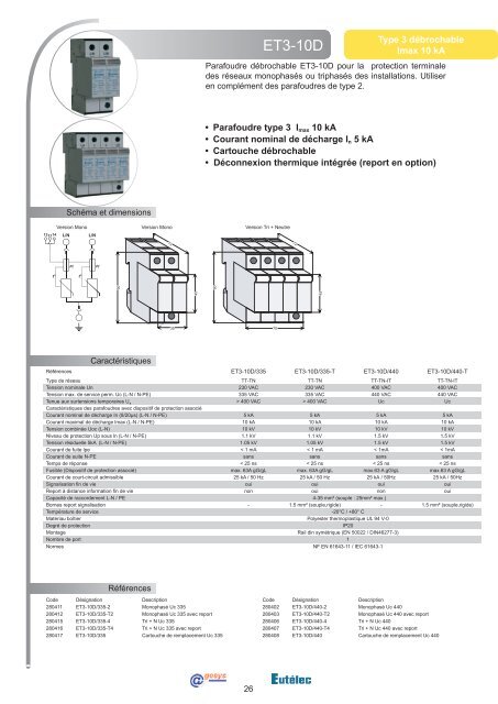 Catalogue parafoudres Eutelec Agesys 112011.indd