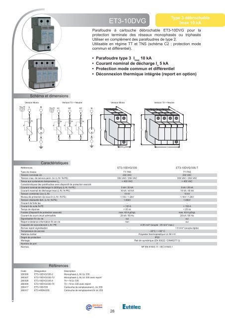 Catalogue parafoudres Eutelec Agesys 112011.indd