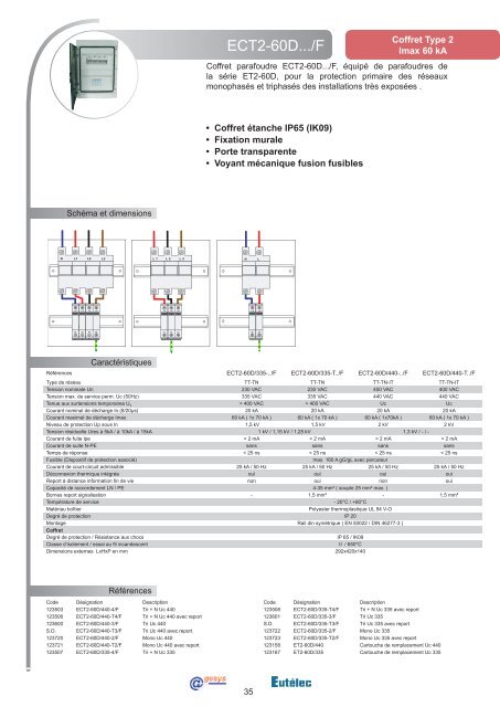 Catalogue parafoudres Eutelec Agesys 112011.indd