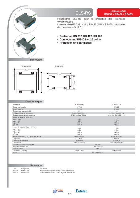 Catalogue parafoudres Eutelec Agesys 112011.indd