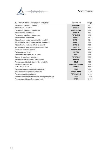 D:\Fichiers\Electricit.\Fiches catalogues AFELEC\Catalogue pdf ...