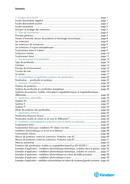 Guide d'utilisation pour les parafoudres - Elec.ru