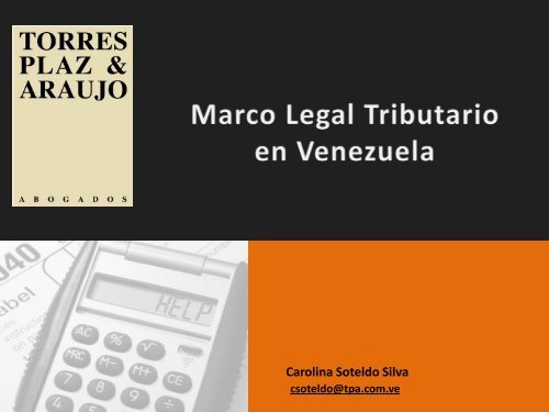 Marco General Legal Tributario en Venezuela - TPA