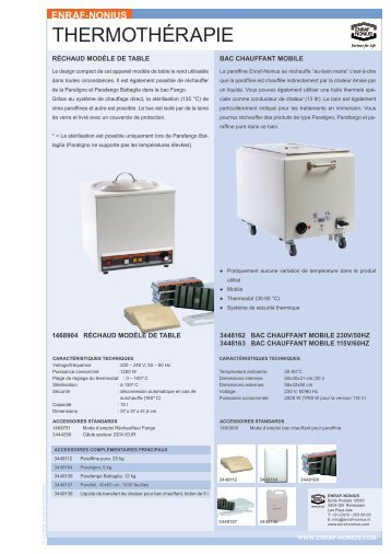 THERMOTHÉRAPIE - the Enraf-Nonius Partnersite